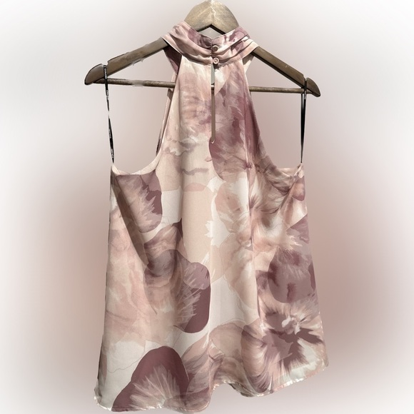 Floral Halter Neck Blouse - Pink and Cream - Picture 4 of 4
